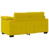 Sárga bársony loveseat kanapé 120 cm