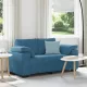 Kék bársony loveseat kanapé 120 cm