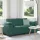 Sötétzöld bársony loveseat kanapé 140 cm