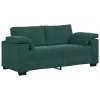 Sötétzöld bársony loveseat kanapé 140 cm