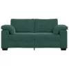Sötétzöld bársony loveseat kanapé 140 cm