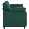 Sötétzöld bársony loveseat kanapé 140 cm