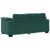 Sötétzöld bársony loveseat kanapé 140 cm