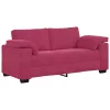 Bordó bársony loveseat kanapé 140 cm