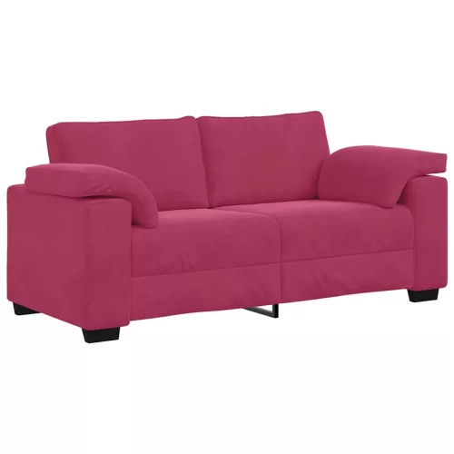 Bordó bársony loveseat kanapé 140 cm