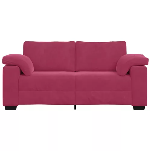Bordó bársony loveseat kanapé 140 cm