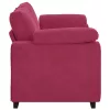 Bordó bársony loveseat kanapé 140 cm