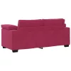 Bordó bársony loveseat kanapé 140 cm