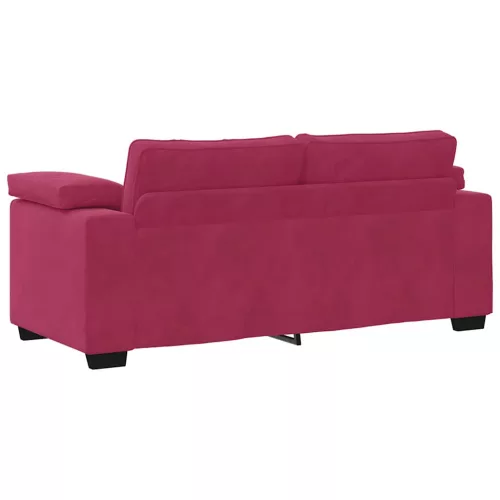 Bordó bársony loveseat kanapé 140 cm