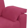 Bordó bársony loveseat kanapé 140 cm