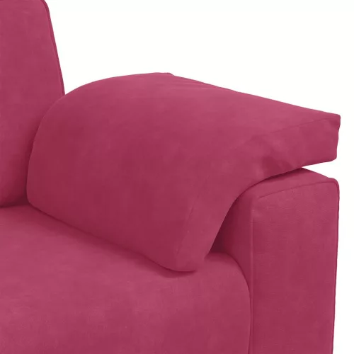 Bordó bársony loveseat kanapé 140 cm