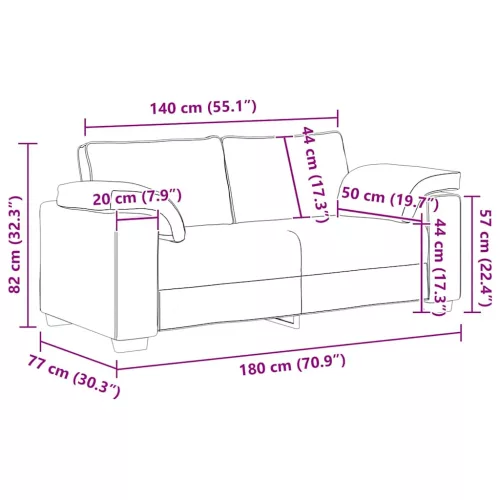 Fekete bársony loveseat kanapé 140 cm