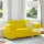 Sárga bársony loveseat kanapé 140 cm
