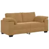 Barna bársony loveseat kanapé 140 cm