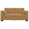 Barna bársony loveseat kanapé 140 cm