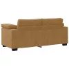 Barna bársony loveseat kanapé 140 cm