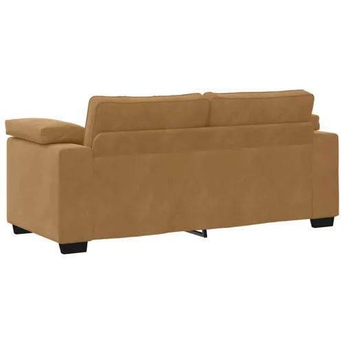 Barna bársony loveseat kanapé 140 cm