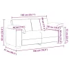 Barna bársony loveseat kanapé 140 cm