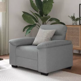 Világosszürke szövet kanapéfotel 60 cm