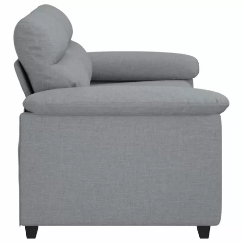 Kétszemélyes világosszürke szövetkanapé 120 cm
