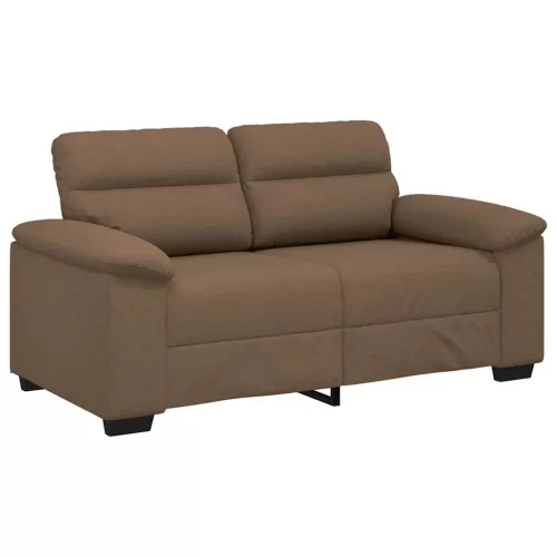 Kétszemélyes barna szövetkanapé 120 cm