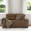 Kétszemélyes barna szövetkanapé 120 cm