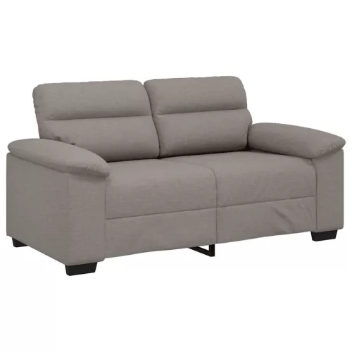 Kétszemélyes fekete szövetkanapé 120 cm