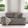 Kétszemélyes fekete szövetkanapé 120 cm
