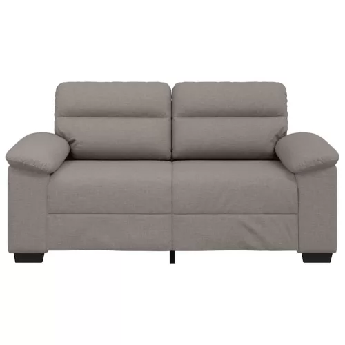 Kétszemélyes fekete szövetkanapé 120 cm
