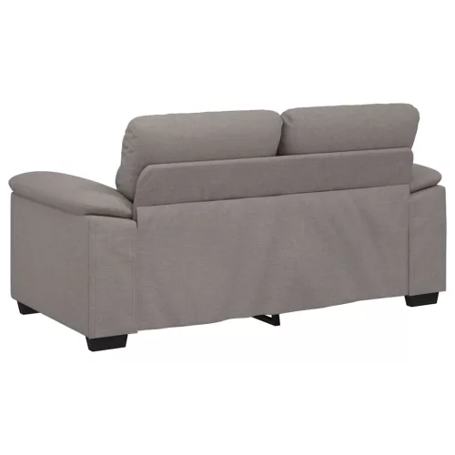 Kétszemélyes fekete szövetkanapé 120 cm