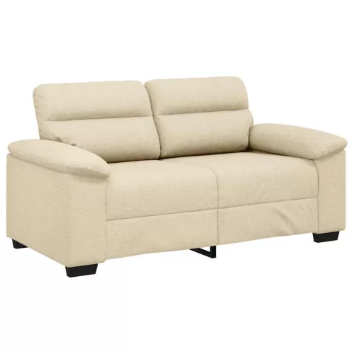 Kétszemélyes krémszínű szövetkanapé 120 cm