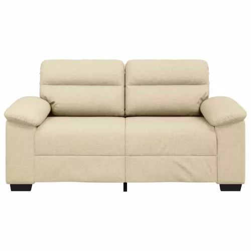 Kétszemélyes krémszínű szövetkanapé 120 cm