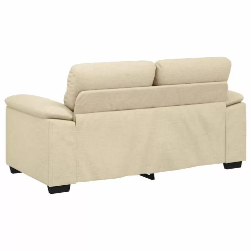 Kétszemélyes krémszínű szövetkanapé 120 cm