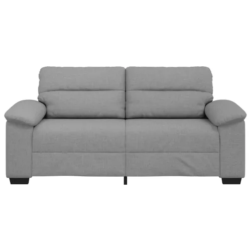 Kétszemélyes világosszürke szövetkanapé 140 cm