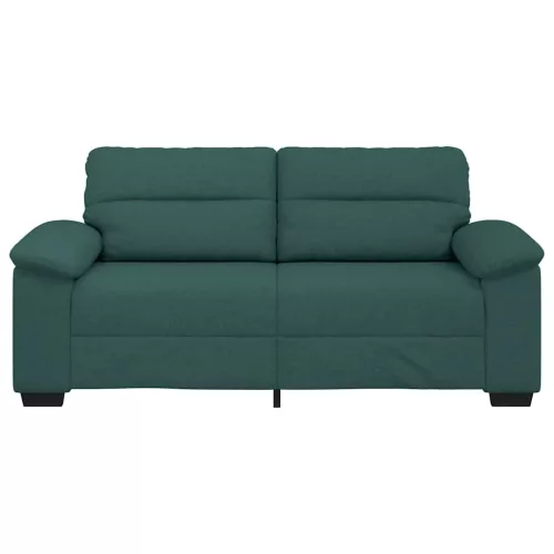 Kétszemélyes sötétzöld szövet kanapé 140 cm