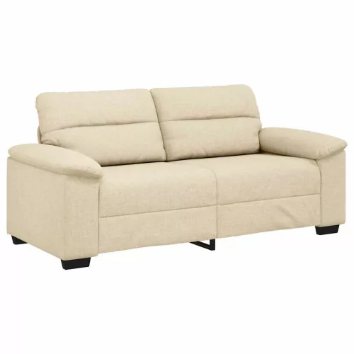 Kétszemélyes krémszínű szövetkanapé 140 cm