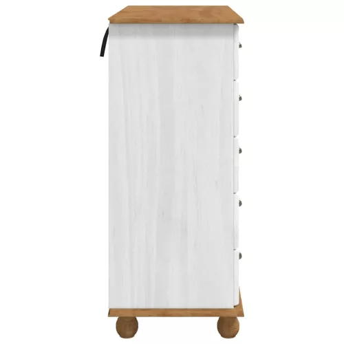 Fiókos Szekrény ASKIM Fehér 91 x 40 x 95.5 cm Tömör fenyőfa