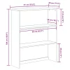 Kagy ASKIM Fehér 91 x 30 x 104 cm Tömör fenyőfa