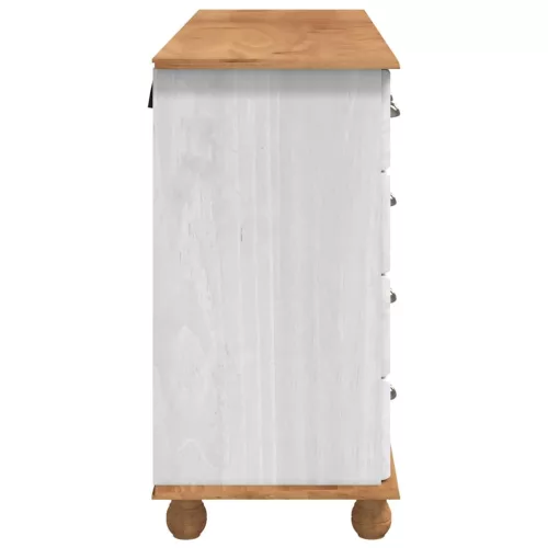 Fiókos Szekrény ASKIM Fehér 79 x 40 x 133.5 cm Tömör fenyőfa