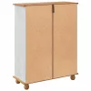 Cipőszekrény fiókkal ASKIM Fehér 85 x 35 x 108 cm Tömör fenyőfa