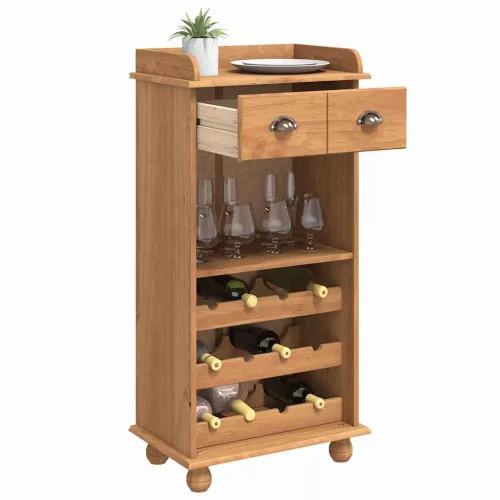 Bor szekrény ASKIM Barna 57 x 37 x 114 cm Tömör fenyőfa