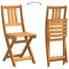 Kerti Szék 2 pcs Barna 36 x 46 x 86cm Tömör akácfa