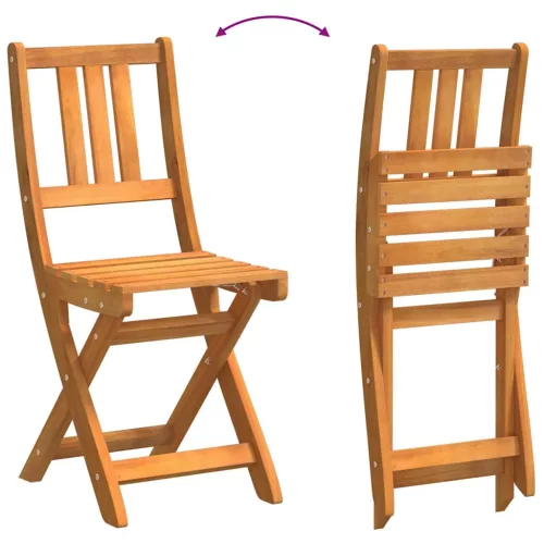 Kerti Szék 2 pcs Barna 36 x 46 x 86cm Tömör akácfa