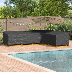   Kültéri bútorhuzat Fekete 355 x 275 x 80 cm 600D Oxford Szövet