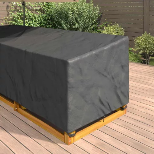 Kültéri bútorhuzat Fekete 355 x 275 x 80 cm 600D Oxford Szövet
