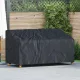 Kerti Pad Borító Fekete 175 x 85 x 65 / 94 cm 600D szövet