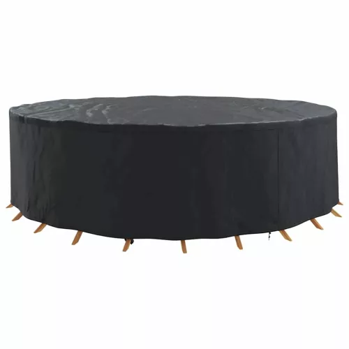 Kültéri bútorhuzat Fekete 320 x 320 x 71 cm 600D szövet