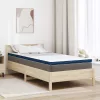 Matracpárnák Fehér és kék 100 x 200 cm Gél Memóriahab