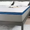 Matracpárnák Fehér és kék 160 x 200 cm Gél Memóriahab