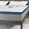 Matracpárnák Fehér és kék 180 x 200 cm Gél Memóriahab